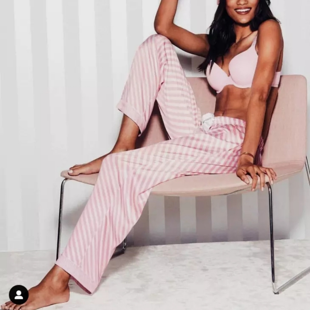 Victoria's Secret satin striped sleep pants